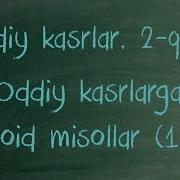 Oddiy Kasrlarga Oid Misollar 1 3