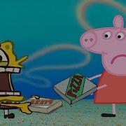 Peppa Pig Trying To Get The Pizza From Spongebob