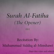 Muhammad Siddiq Al Minshawi Surah Fatiha