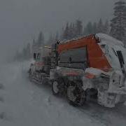 The Snowstorm Is Blowing Along The Street