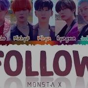 Follow Monsta X Color Coded