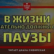 В Жизни Обязательно Должны Быть Паузы Аудио