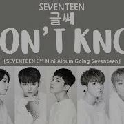 Seventeen I Don T Know Lyrics