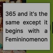 365 X Femininomenon By Adamusic