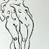 Drawing Three Abstract Nude Ladies The Three Graces