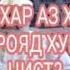 Х МИРЗО ЗАНЕКИ БЕ ИЧОЗАТИ ШАВХАР АЗ ХОНА МЕБАРОЯД ХОЛАШ ЧИ МЕШАВАД