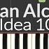 Gibran Alcocer Idea 10 SLOW EASY Piano Tutorial