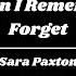 How Can I Remember To Forget Sara Paxton Karaoke