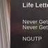 Never Get Used To People Life Letters Extended Glitch Version