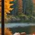 Autumn Porch Ambience With Cozy Campfire By The Lake And Relaxing Nature Sounds In Fall Forest