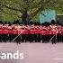 Massed Guards Bands Play Men Of Harlech Trooping The Colour March Off 2023