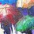 RAIN IN THE CITY Multi Colored Umbrellas How To Draw Simply