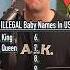 10 ILLEGAL Baby Names In The USA Shorts Names Kids Children Top10 Illegal