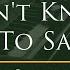 Ric Segreto Don T Know What To Say Don T Know What To Do LOWER Key Piano Karaoke Instrumental