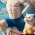 Daddy Cats Dedicates With Baby Cat Taking Photos While Cruising The Ocean Ai Cute Cat Catshorts