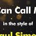 Paul Simon You Can Call Me Al Karaoke Version From Zoom Karaoke