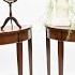 Pair Sheraton Console Tables Mahogany Hall Demi Lune