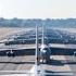 America S Fleet Of Eight B 52 Nuke Bombers Line Up On Runway Before Taking Off