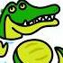 Green Crocodile Satisfyingvideo Digitalart Emoji Challenge Fyp Shorts