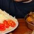 ASMR EATING SPICY WHOLE CHICKEN CURRY SPICY MUTTON CURRY WHITE RICE GREEN CHILLI MUKBANG