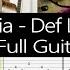 HYSTERIA Def Leppard Phil Collen Steve Clark FULL Guitar Cover TAB