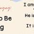 Verb To Be Song