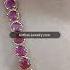 Light Weight Single Line Natural Ruby Necklace With Back Chain And Earring KothariJewelry Com