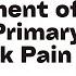 The NEW WHO S Guideline For Management Of Chronic Primary Low Back Pain LBP CLBP CPLBP