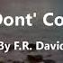 Words Don T Come Easy By F R David Lyrics In Chords