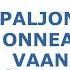 Paljon Onnea Vaan Piano