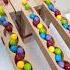 Marble Run Race ASMR 18 Wooden Wave Course Colorful Marbles Shorts Marblerun Marblerunrace Asmr