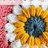 Square Sunflower Crocheted