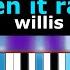 WILLIS I Think I Like When It Rains Piano Tutorial