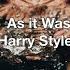 Harry Styles As It Was Instrumental