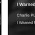 Charlie Puth I Warned Myself Audio