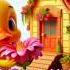 The Yellow Duckling Is Picking Flowers Speedup Duck Shorts Cartooncortex