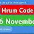 Hrum Code 26 November HRUM Quote Of The Day Hrum Daily Tasks Hrum Code Hrumcode