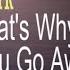 เพลงสากลแปลไทย 172 That S Why You Go Away MLTR Lyrics Thai Subtitle