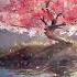 Cherry Blossom Tree Falling Leaf Beautiful Tree Illustrated Art 4k Free Stock Footage 2022