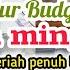 ATUR BUDGET MALAM MINGGUAN LOW BUDGET MURAH MERIAH PENUH BERKAT