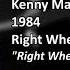 Kenny Marks Right Where You Are