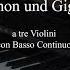 J Pachelbel Canon And Gigue For 3 Violins With Continuo Piano Transcription