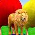 5 Giant Duck Cartoon Cow Lion T Rex Husky Bear Monkey Paint Wild Animals Crossing Fountain Animation