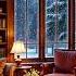 Soft Jazz In Cozy Winter Cabin Ambience Howling Wind Crackling Fireplace Sounds To Relax Sleep