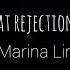 This Is What Rejection Feels Like Lyrics Marina Lin