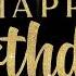 4K NO Sound Gold Happy Birthday Banner