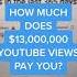 How Much Does 13 000 000 YouTube Views Pay You Shorts