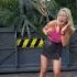 DINOSAUR ATTACKS Girl In Jurassic Park Shorts