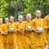 Alms Round A Beautiful Tradition Of Buddhism Ba Vang Pagoda Vietnam