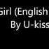 U Kiss Stop Girl English Version Lyrics